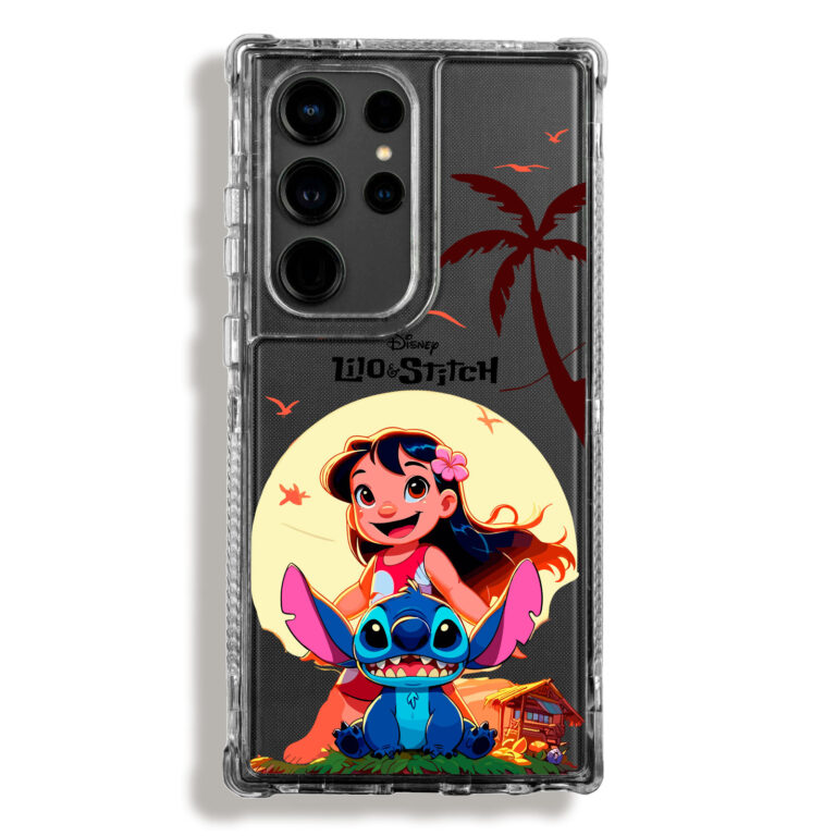 Case 360 Transparente Para Samsung Lilo y Stitch